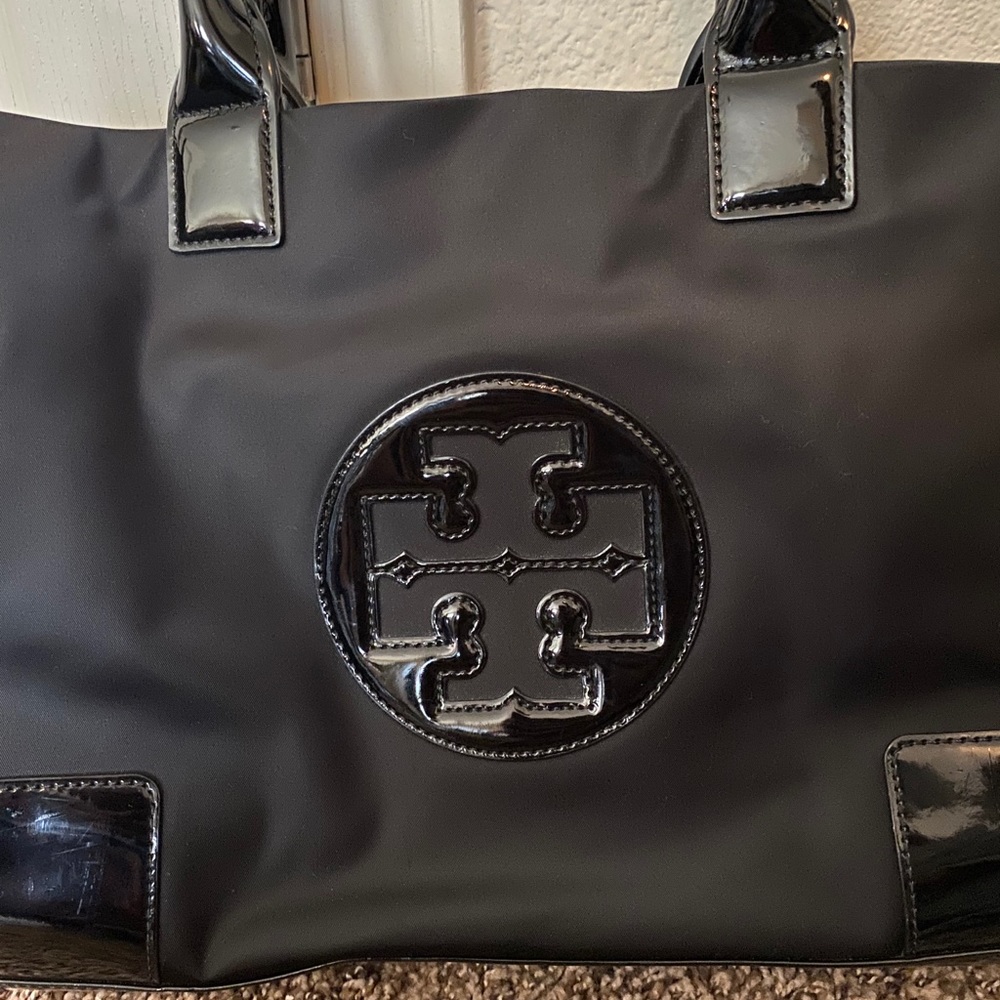 Tory Burch Mini Patent Leather Trimmed Ella Bag